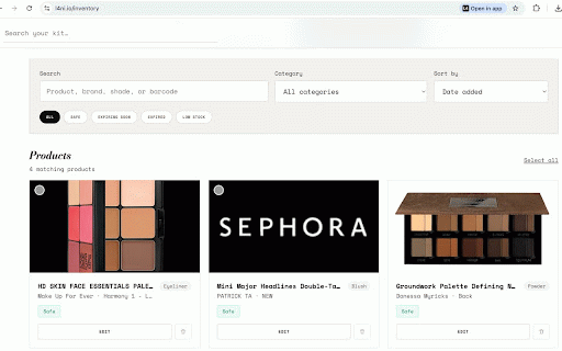 L4NI Product Saver :: Save beauty products from any retailer into your L4NI kit in one click.