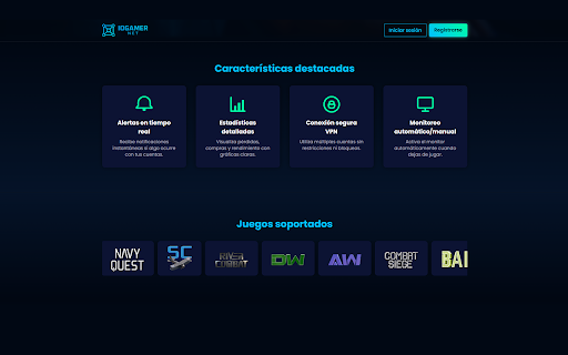 IO GAMER :: Monitoring and notifications for supported games.