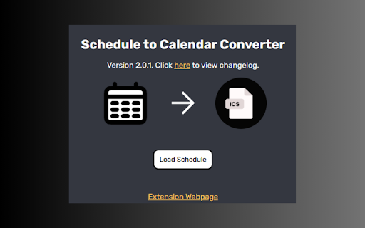 Schedule to Calendar Converter :: Converts schedule on Banner to .ics file, allowing users to directly add classes on their device calendar