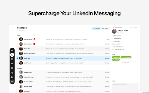 ThreadJet - Supercharged LinkedIn Messaging :: Supercharge your LinkedIn outreach with ThreadJet - automated, organized, and lightning-fast messaging.