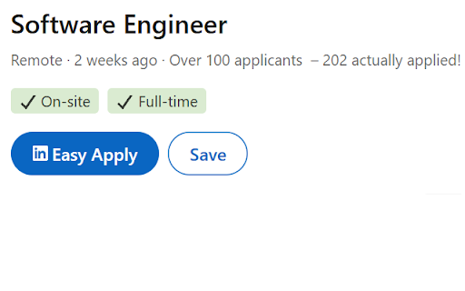 Real Applicant Count :: Show the real number of applicants for LinkedIn job posts