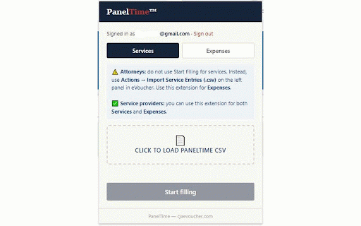 PanelTime :: Auto-fill eVoucher services and expenses from your PanelTime CSV