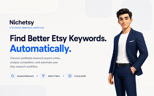 Nichetsy - Keyword Automation :: Nichetsy — Smart Etsy niche research and SEO with eRank keywords, live competitor, listing audits, and instant GO/NO-GO checks.