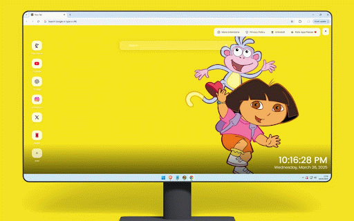 Dora Wallpaper :: Explore your new tab with fun Dora the Explorer wallpapers, featuring vibrant adventures!