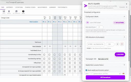 MyTE Autofill Helper :: Autofill Accenture MyTE timesheets with multi-WBS allocations and homeworking/office patterns.