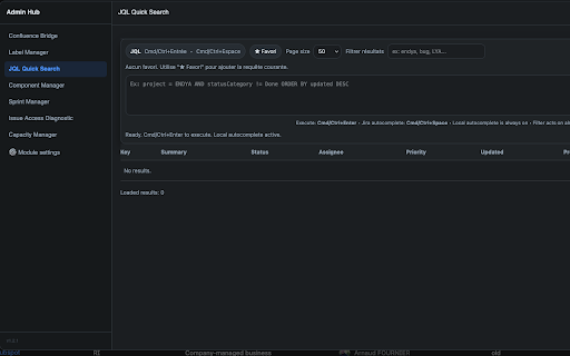 Jira Admin Hub :: Suite d'outils d'administration pour Jira Cloud - Hub central, composants, sprints, JQL, templates Confluence et plus.