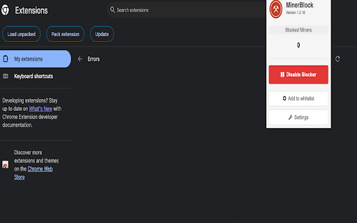 minerBlock :: Blocks cryptocurrency miners all over the web.