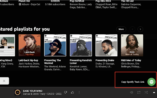 YouTube Music to Spotify :: Convert YouTube Music tracks to Spotify links with one click. Copy Spotify links directly from any YouTube Music song.