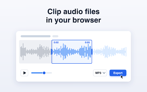 Audio Clipper :: Use Audio Clipper to cut or trim mp3, wav and other audio files. Everything stays on your computer