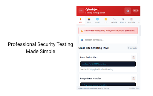 CyberInject :: Professional security testing toolkit for ethical hackers and penetration testers