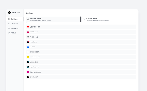 kidBlocker :: Block sites for your children