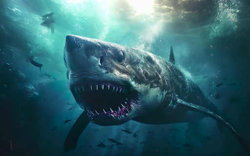 Scary Shark Live Wallpaper :: Scary Shark Live Wallpaper - Live HD video wallpaper for your Chrome new tab.