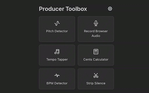 Producer Toolbox :: Producer Toolbox is a free, lightweight Chrome extension built for music producers. Get instant access to a suite of essential…