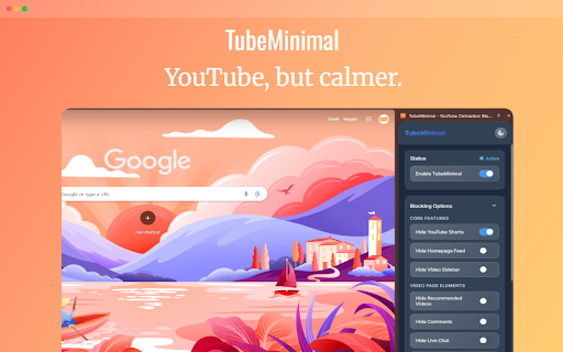 TubeMinimal - YouTube Distraction Blocker :: Blocks YouTube distractions to help you stay focused on what matters