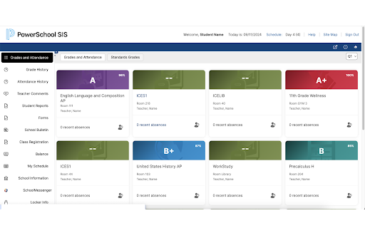 PowerSchool Revamped :: A modern redesign of the PowerSchool interface