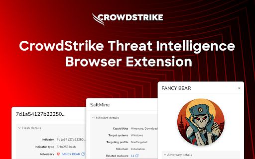 CrowdStrike Threat Intelligence Browser Extension :: Intelligence everywhere—right where you work.