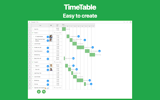Simple Timetable :: Gantt Timeline Scheduler App