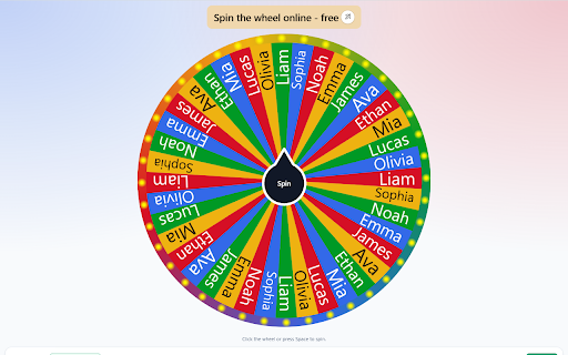 SpinWheelPlus :: Spin a wheel or pick names, numbers, dice, coin, yes/no, shuffle, and teams in Chrome's side panel. Local and free.