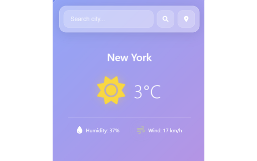 Weather Widget :: A beautiful weather widget with real-time updates and dynamic UI