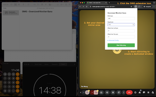 Oversized Monitor Guru (OMG) :: Transform your large monitor into a professional screen sharing experience!