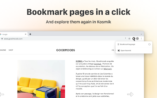 Kosmik Web Clipper :: Save your journey through the web in your Kosmik universes!