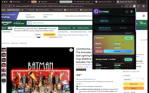 DealHawk - Lego Arbitrage Alerts :: Real-time alerts for profitable Lego set arbitrage opportunities. Track retiring sets and find deals across retailers.
