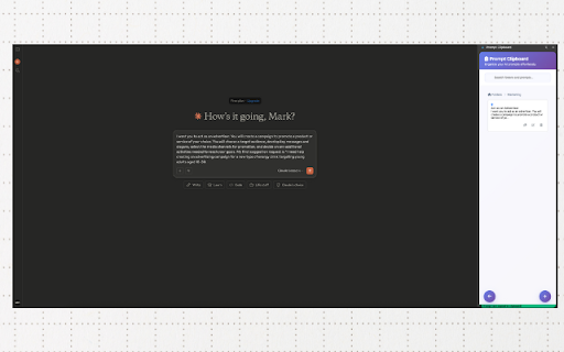 Prompt Clipboard :: Organize and manage your AI prompts in a Chrome side panel.