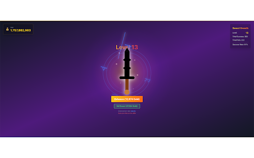 Sword Growth :: Enhance your sword and level it up! Take risks to forge the ultimate weapon.