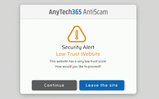 AnyTech365 AntiScam SafeBrowse :: Works integrated with AnyTech365 AntiScam for Windows. Keep your browsing safe.