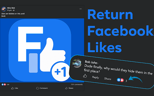 Return Facebook Likes :: Restores comment reaction counts on Facebook website (desktop).