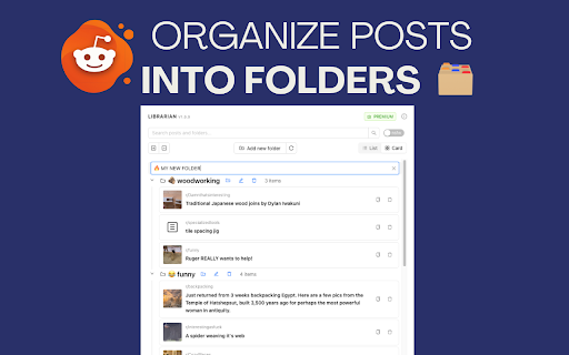 Reddit Librarian :: The smartest way to organize your saved Reddit posts