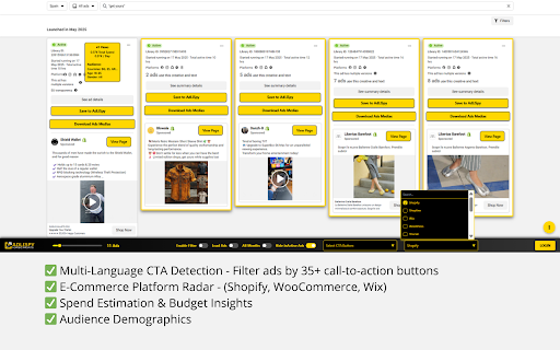 AdLiSpy Pro - AdLibrary Meta Ad Spy Tool & Analyzer :: Discover the best free AdSpy tool for AdLibrary, analyze the Facebook Ads Library and Meta Ads Library to find winning products.