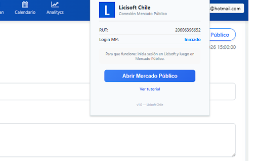 Licisoft Chile - Integración con Mercado Público :: Extensión oficial que integra tu sesión de Mercado Público con tu cuenta Licisoft