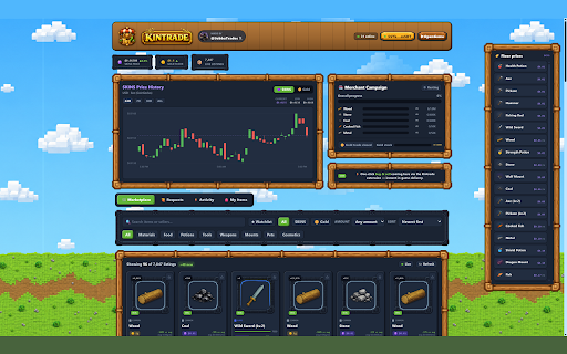 Kintrade — One-Click Trades for Kintara :: Buy, sell & price-track Kintara marketplace items in one click — run securely in your own game session. Unofficial.