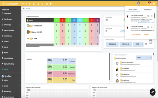 SignusCRM :: Complementa las funciones de señalización y otras tareas de SignusCRM.