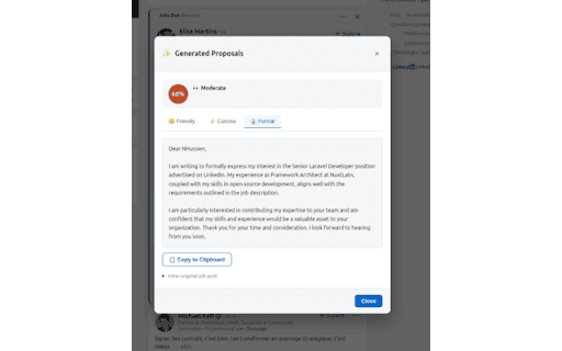 PitchBot - AI Job Proposal Generator :: Auto-detect job opportunities in your LinkedIn feed and generate personalized proposals using AI. Data stored locally.