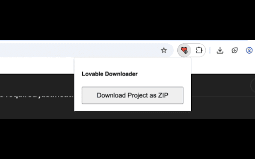 Lovable.dev Project Downloader – Export as ZIP (One Click) :: Export Lovable.dev projects to ZIP — no GitHub or setup. Get full codebase instantly for backup, offline use, or sharing.