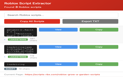 Roblox Script Extractor :: Extract and copy Roblox game scripts from websites for easy execution