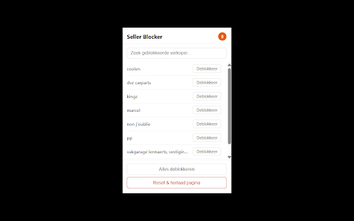 Marktplaats Seller Blocker :: Block sellers on Marktplaats.nl to hide their listings from your feed.