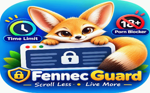 Fennec Guard — Focus & Time Blocker :: Set a daily time limit for distracting sites. When it runs out, a fennec fox takes over the tab and blocks it.
