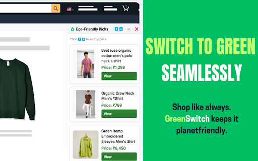 GreenSwitch - Eco-Friendly Shopping Assistant :: Automatically find eco-friendly alternatives while shopping online