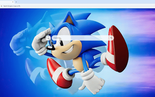 Sonic the Hedgehog Cartoon Live Wallpaper :: Classic Sonic the Hedgehog in dynamic running pose against vibrant blue gradient background.