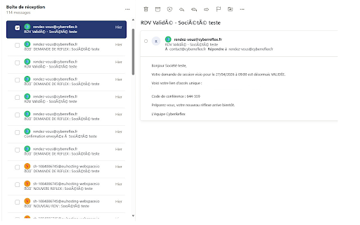 Cyber Reflex :: Certifie l'origine de vos mails institutionnels (Gmail, Outlook, IONOS, Orange, SFR...).