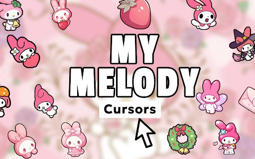 My Melody Cursor - Sanrio Bunny Cursor for Chrome :: Click sweetly with My Melody cursors. Perfect for fans of pink bunnies, Sanrio & kawaii charm!