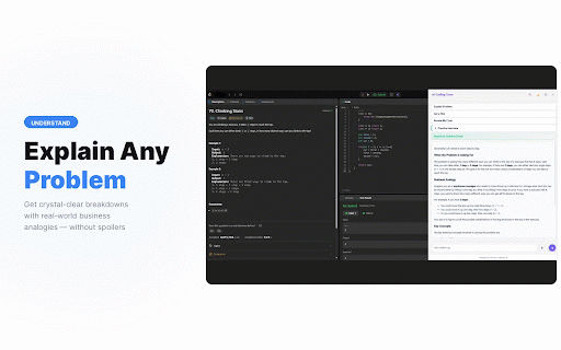 AI Coding Tutor :: AI coding companion for LeetCode & HackerRank. Supports OpenAI & Gemini. Hints, code review, voice chat, and interview practice.