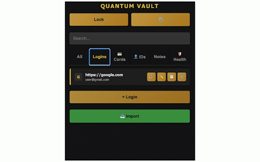 Quantum Vault :: A secure password manager using military-grade encryption.