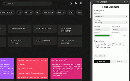 Font Changer :: Change fonts based on selectors.