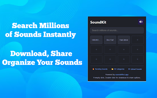 SoundKit: Free Soundboard for Creators by soundeffect.app :: Ultimate sound toolkit. Search millions of free sounds & create custom soundboards for streams, videos & games.