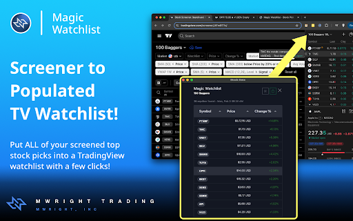 Magic Watchlist :: A TradingView stock screener companion v2