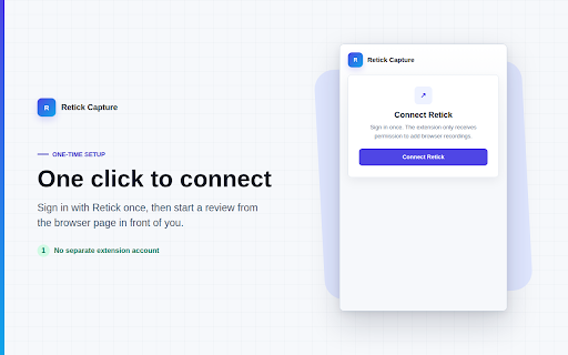 Retick Capture :: Record browser reviews and send them to Retick for AI-powered issue analysis.